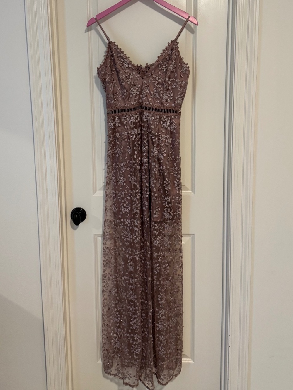Beaded full length gown